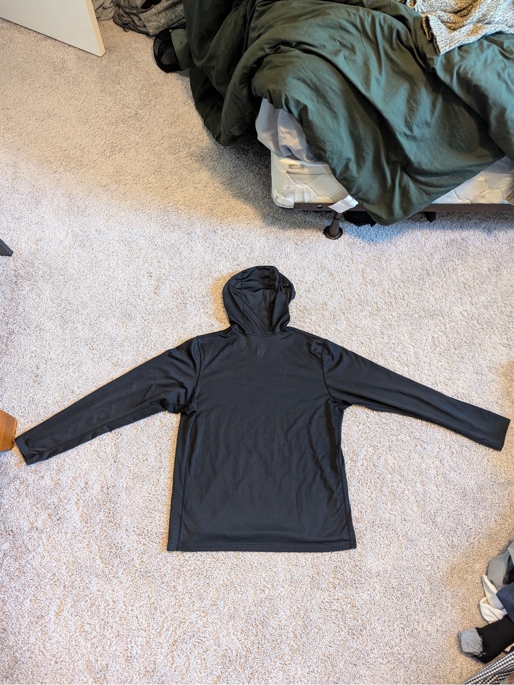 Nike Black Hooded Long-Sleeve Pullover